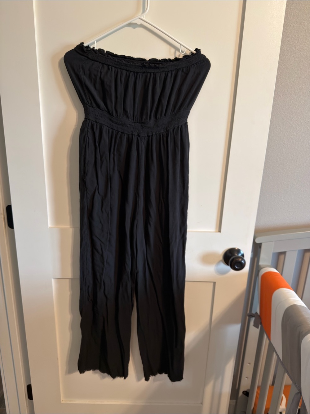 Strapless Black Wide-Leg Jumpsuit